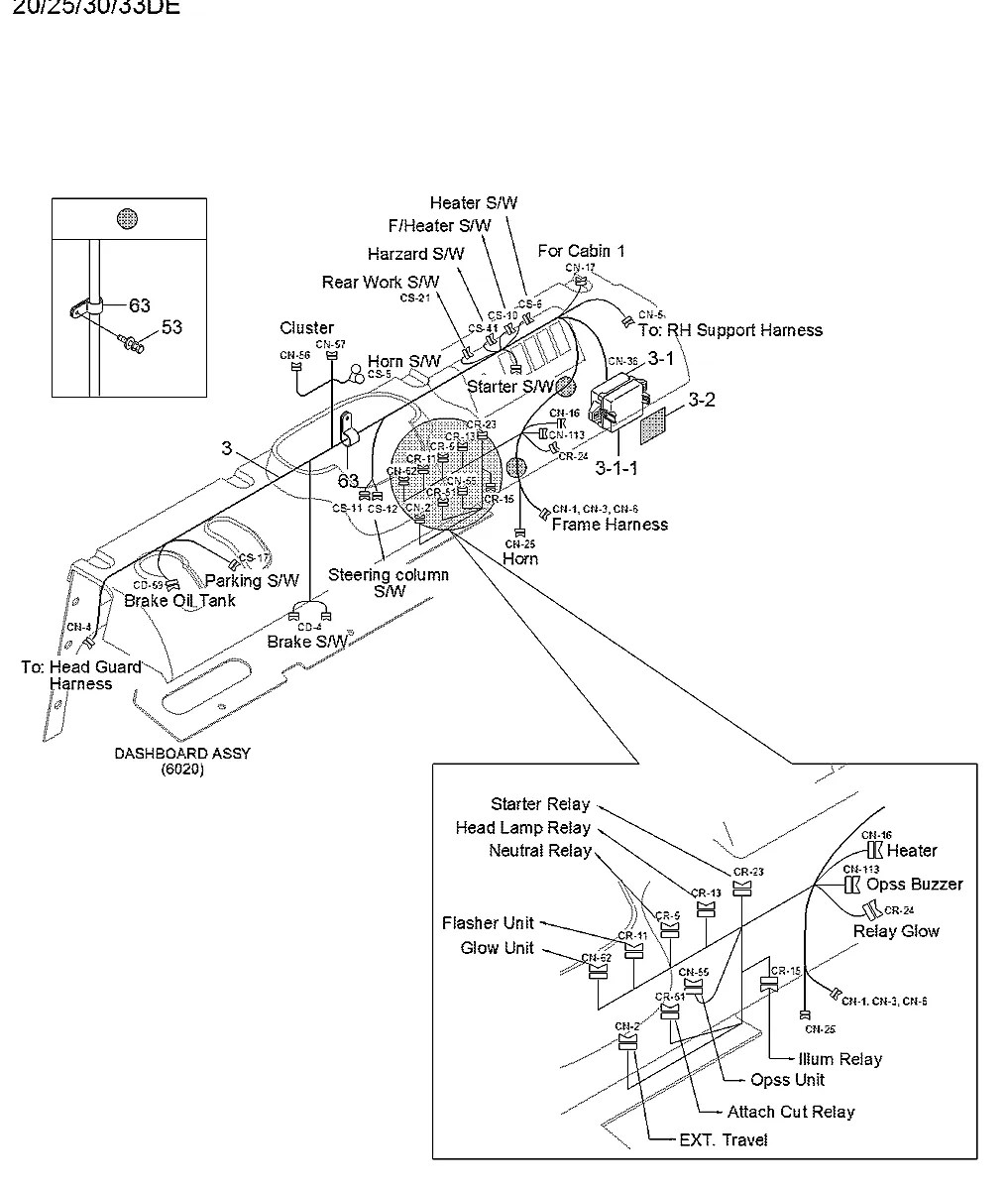 21HN-31020 Empilhadeira Hyundai 20-25-30-33D-7E
