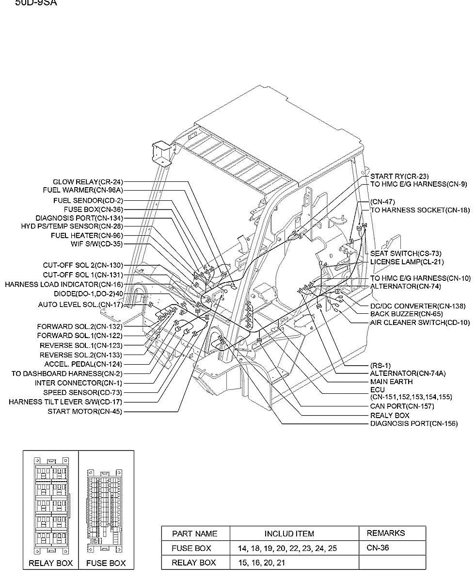 21HN-55030 Empilhadeira Hyundai 35-40-45-50D-9SA