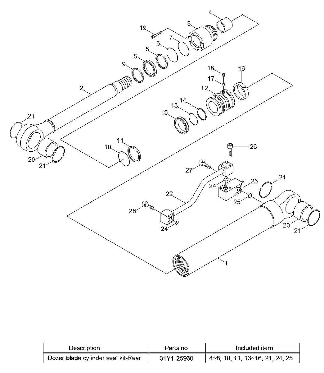 Y000-070200 Escavadeira de esteiras Hyundai RD110-7