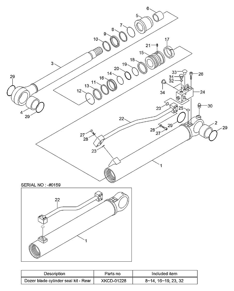 XKCD-01640 Escavadeira de rodas Hyundai R140W-9