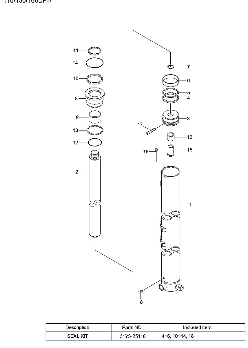 XKCD-03200 Empilhadeira Hyundai 160DF-7