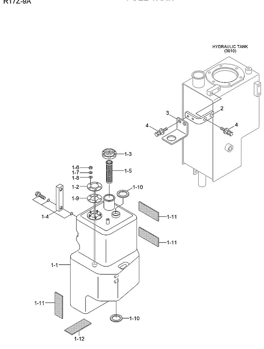 31MJ-02600 Escavadeira de esteiras Hyundai R17Z-9A
