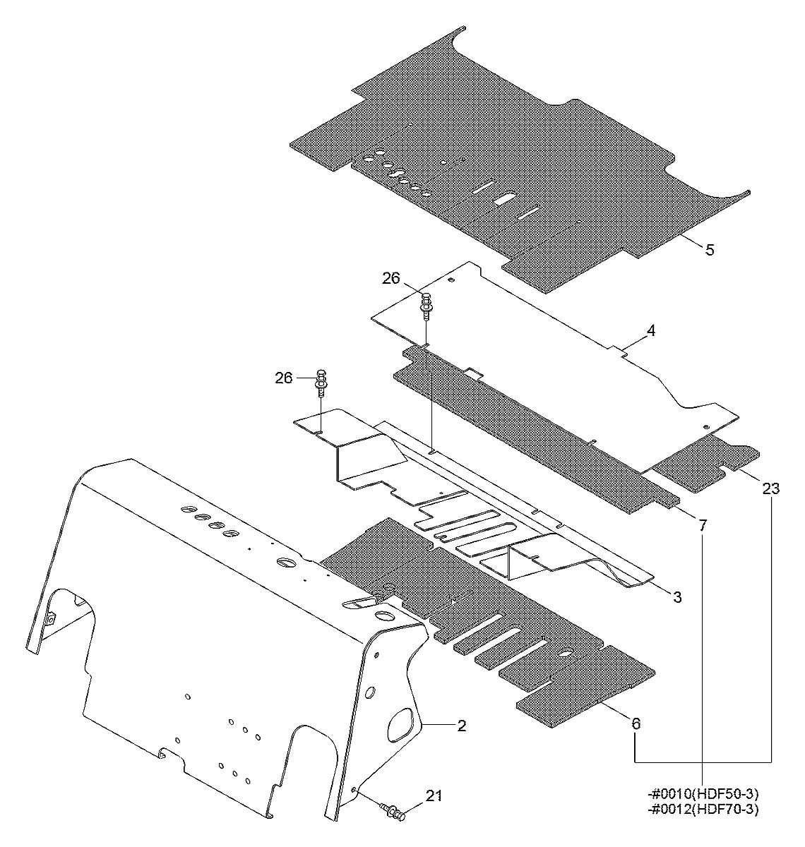 71FF-10012 Empilhadeira Hyundai HDF50-70-III