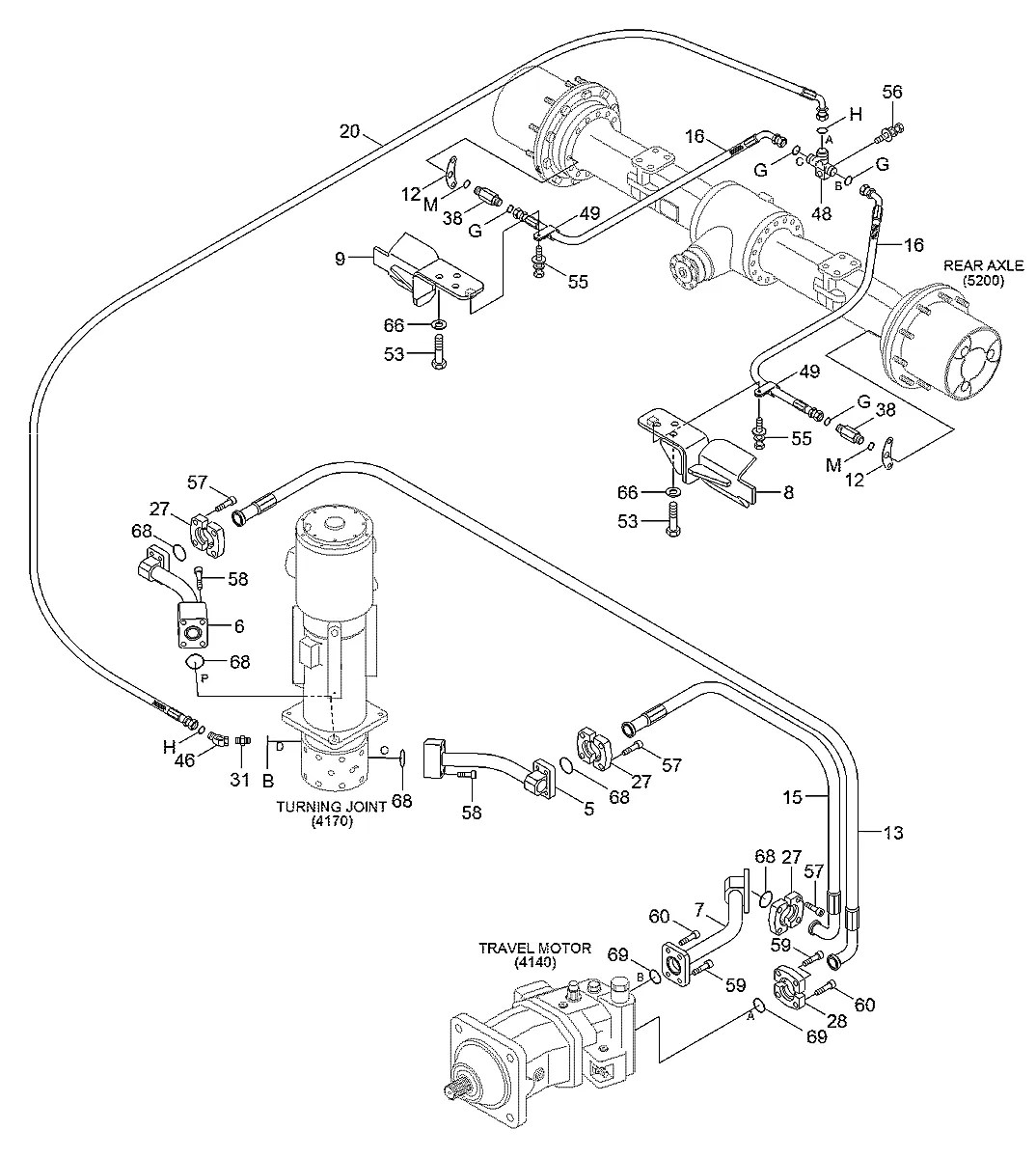 P923-063038 Escavadeira de rodas Hyundai R210W9AMH