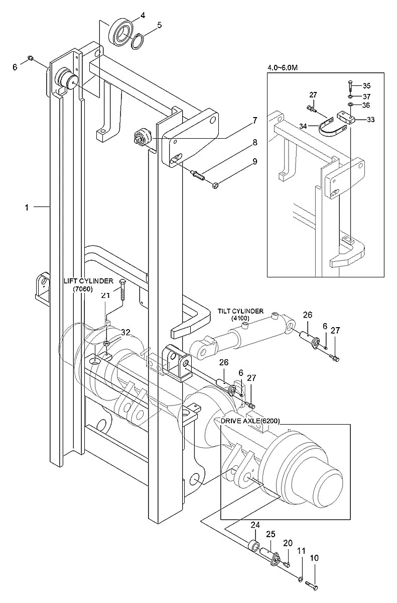 F14500232B Empilhadeira Hyundai HDF50-70-III