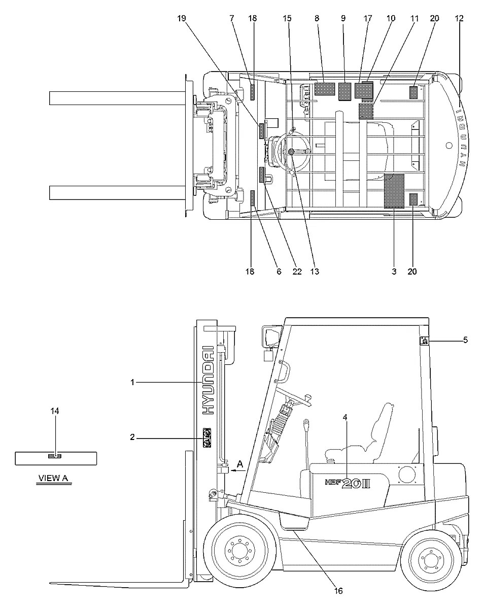 2D2000251 Empilhadeira Hyundai HBF20-II