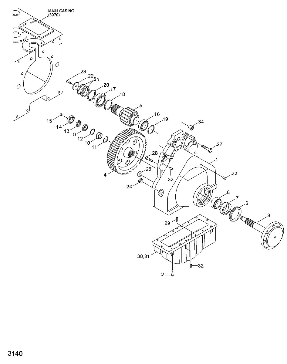 55D1-41810 Trator de esteira Hyundai H80-LGP