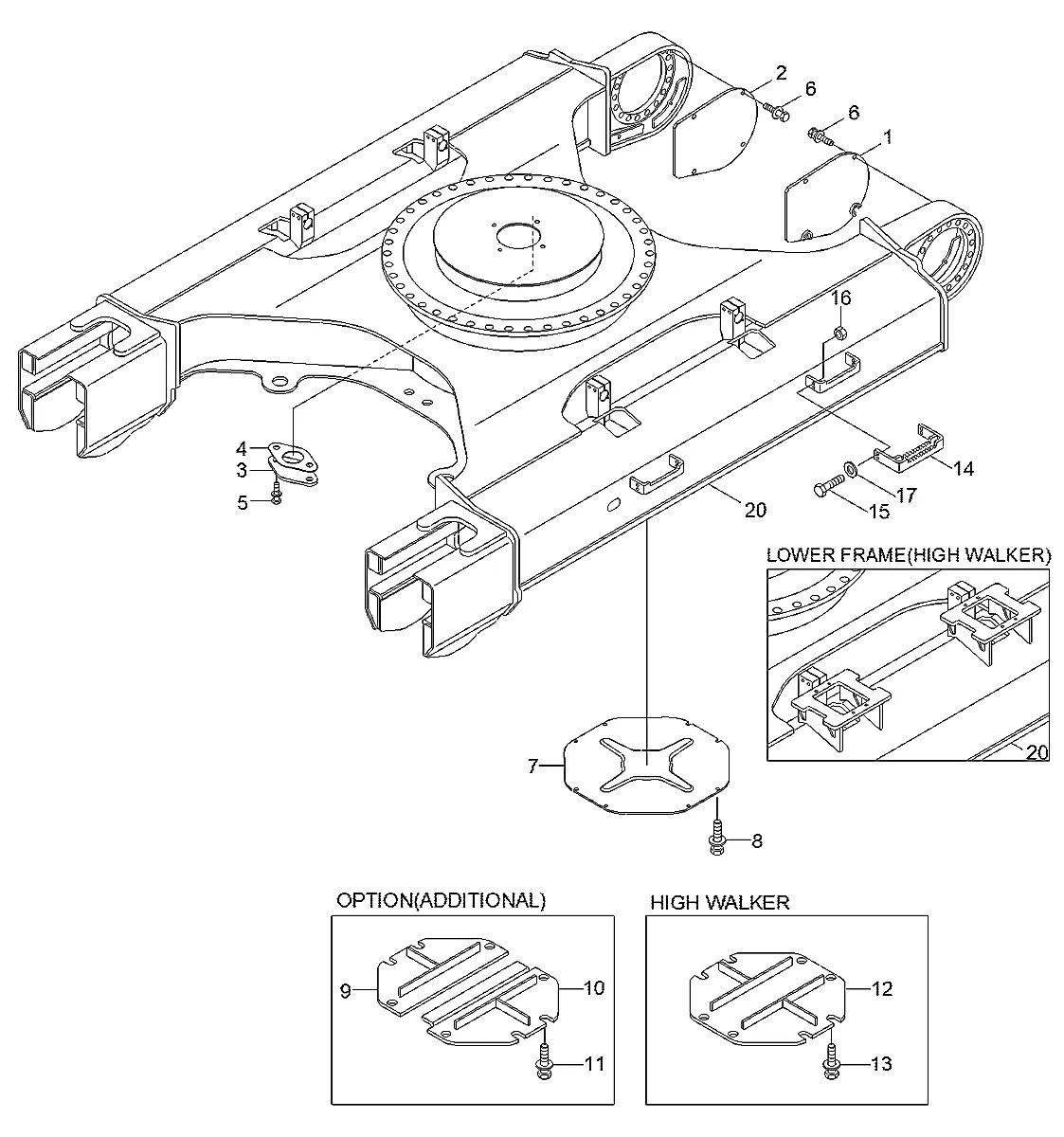 51N8-12110G9 Escavadeira de esteiras Hyundai HX260 L