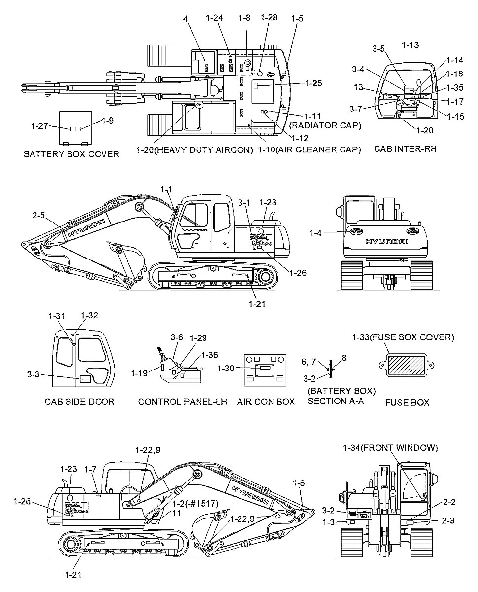 91E6-21080 Escavadeira de esteiras Hyundai R130LC-3