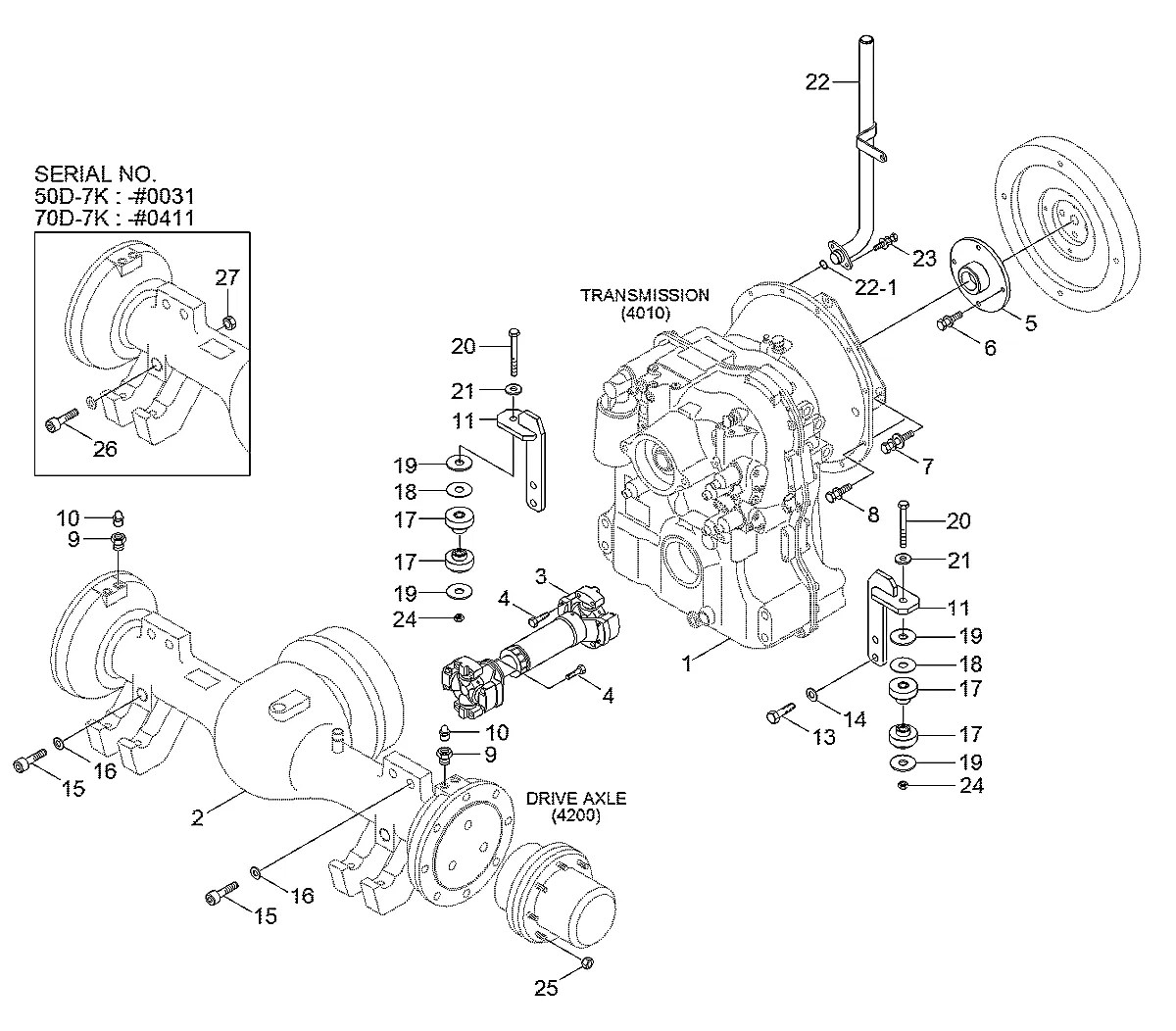 S109-24110D Empilhadeira Hyundai 50-60-70D-7K