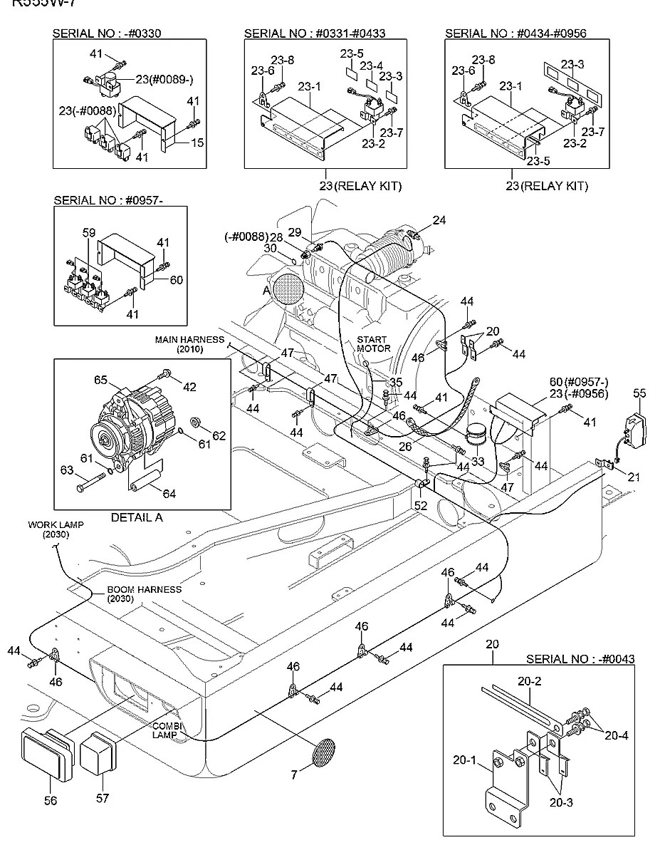 21M8-03310 Escavadeira de rodas Hyundai R55W-7