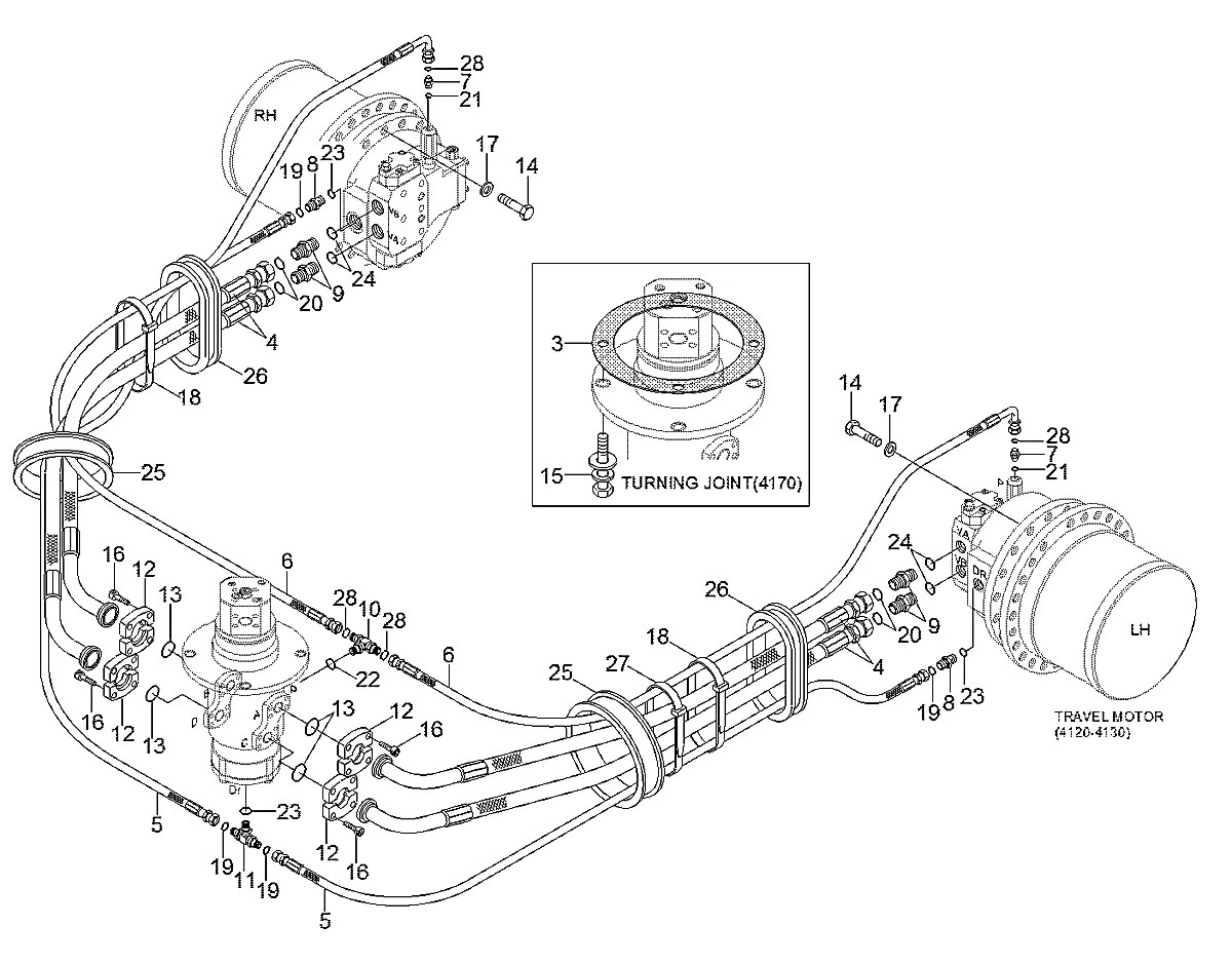 P101-104045 Escavadeira de esteiras Hyundai R290LC-7