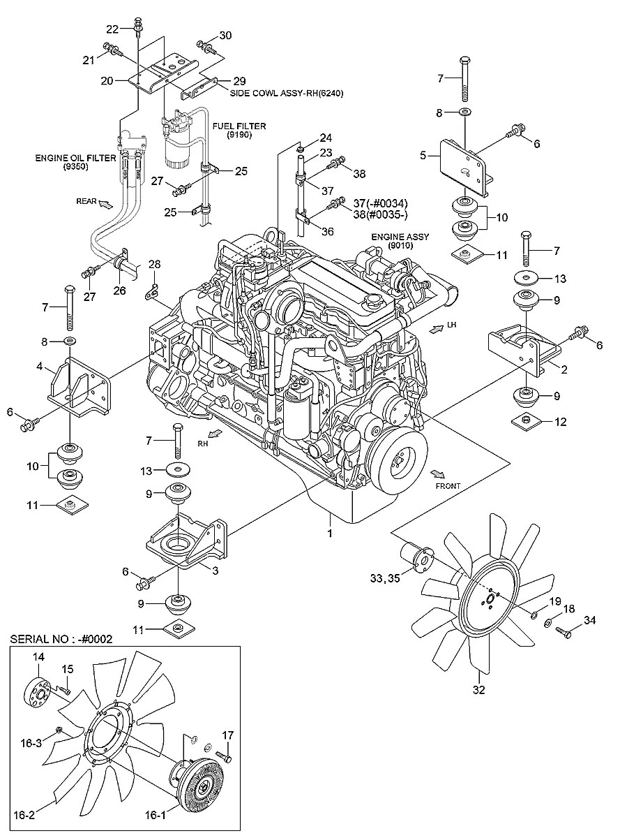 S017-101406 Escavadeira de esteiras Hyundai R235LCR-9A