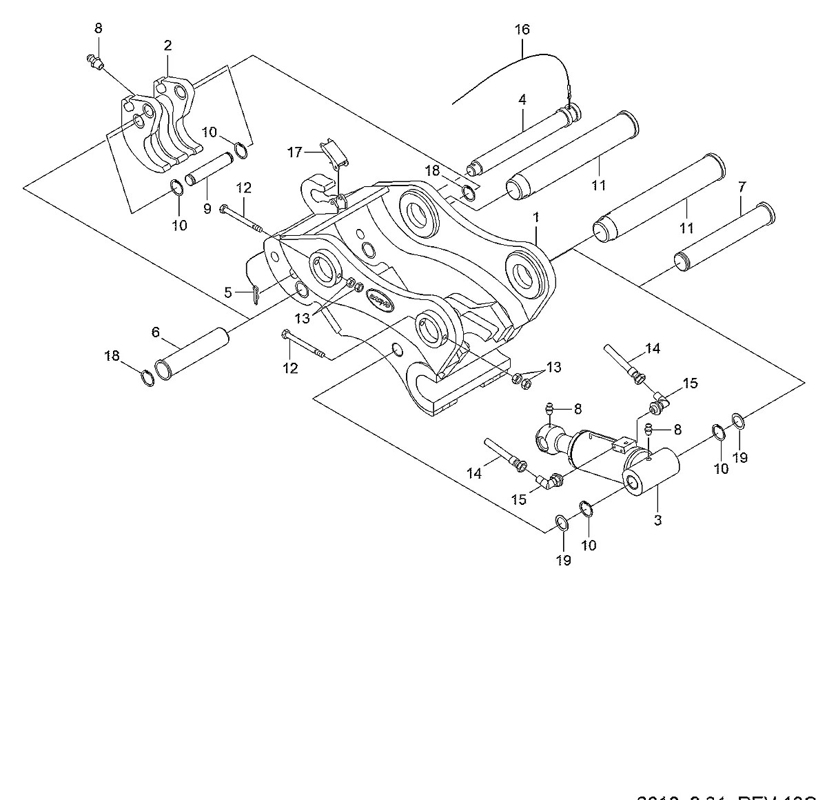 XKBN-00447 Escavadeira de esteiras Hyundai R800LC-7A