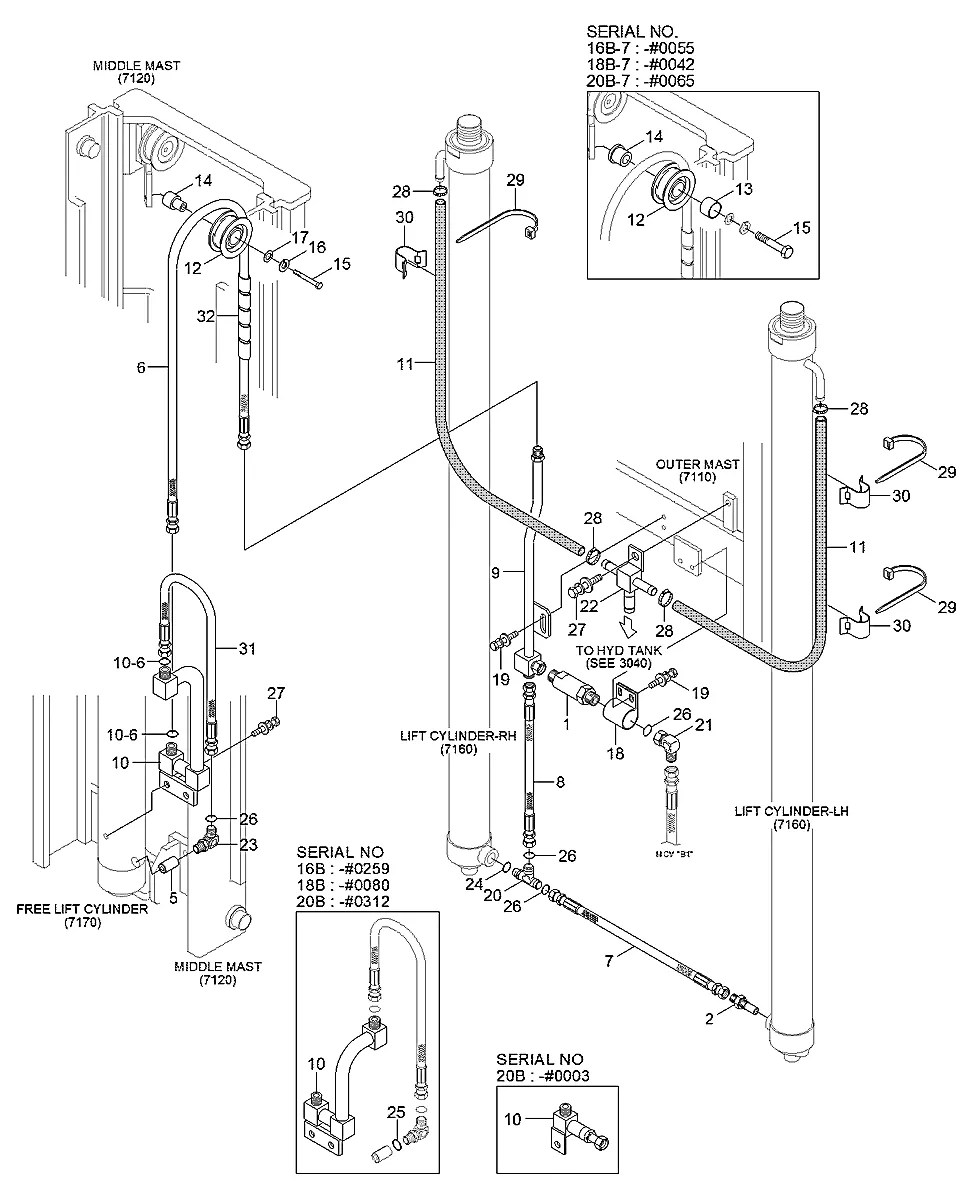 33FY-84003 Empilhadeira Hyundai 16-18-20B-7 