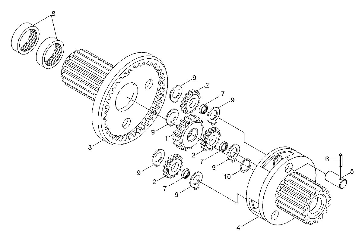 55D1-41060 Trator de esteira Hyundai H80-LGP