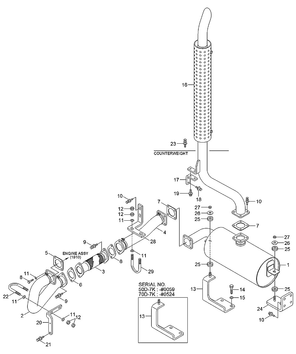 1JFQ-40012 Empilhadeira Hyundai 50-60-70D-7K