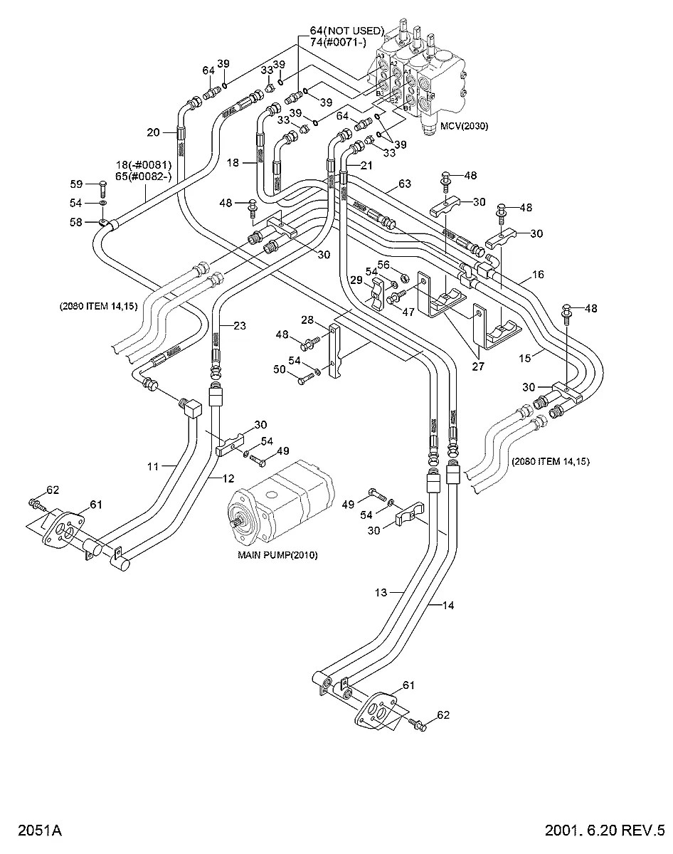 P620-085023 Trator de esteira Hyundai H70-LGP