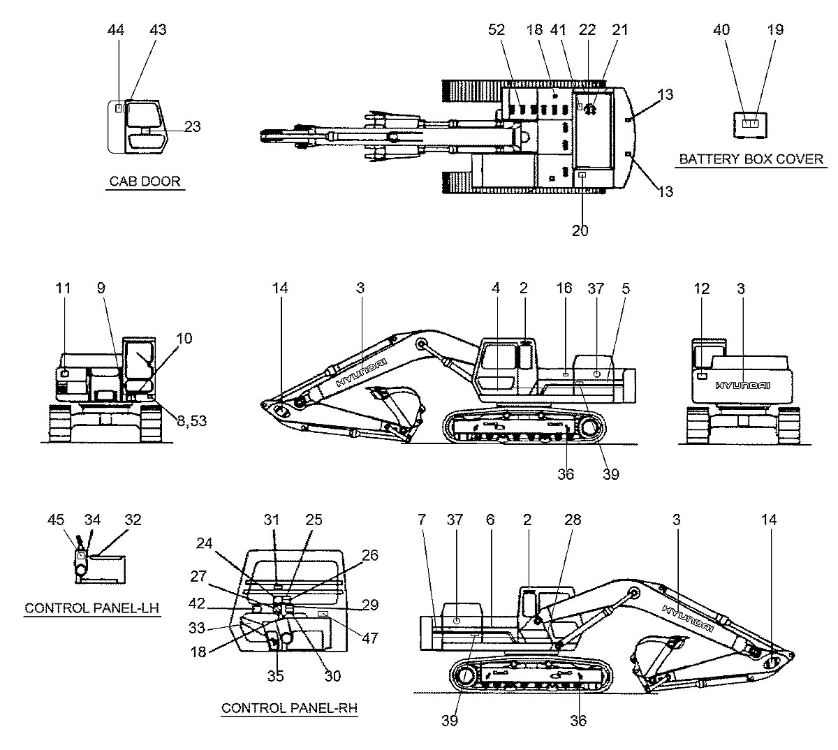 91E1-24020 Escavadeira de esteiras Hyundai R210-ECONO