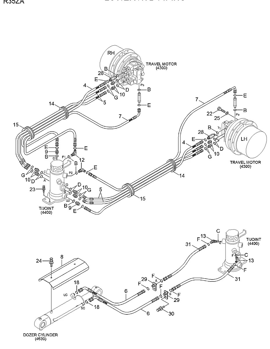 S621-120001 Escavadeira de esteiras Hyundai R35Z-9A