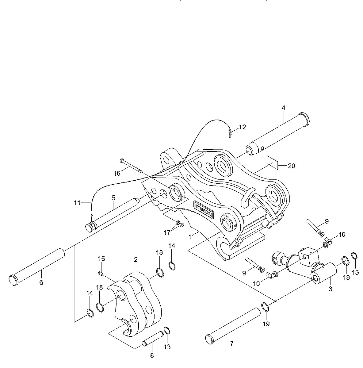 32Q6-95120 Escavadeira de esteiras Hyundai RB220LC-9S