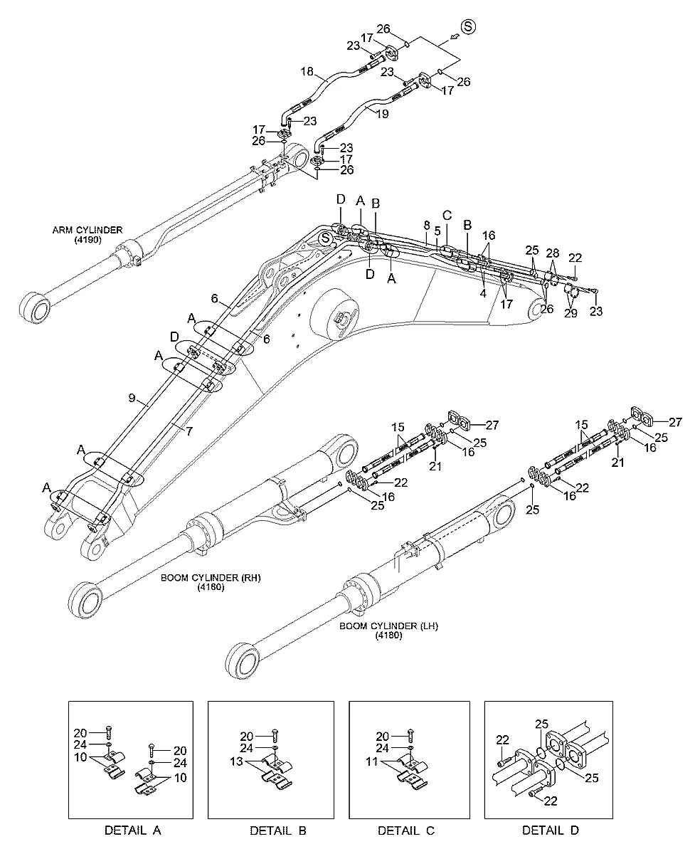 31ND-53060YL Escavadeira de esteiras Hyundai R800LC-9