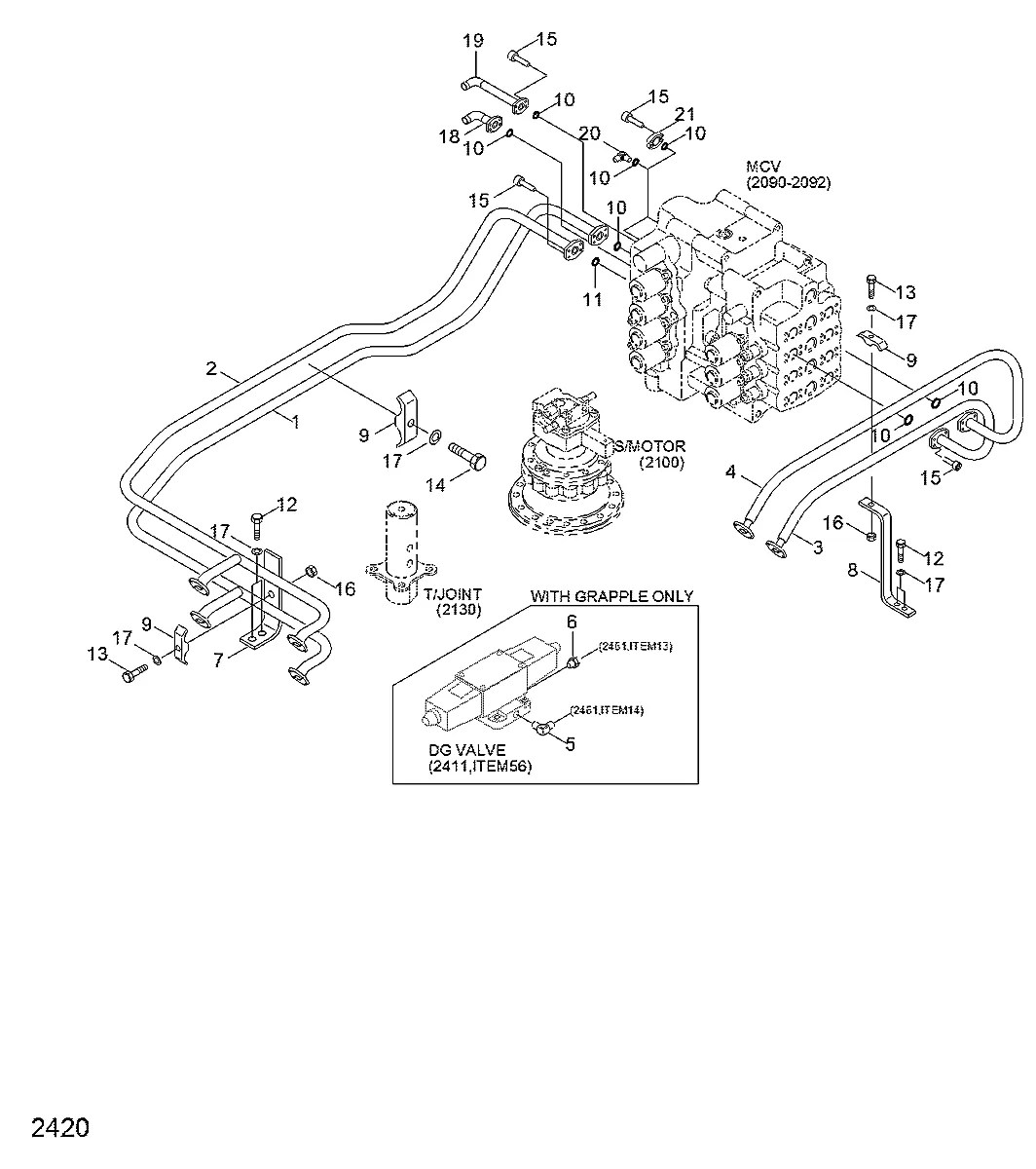 RL800-0060 Equipamento florestal Hyundai R290RB-3
