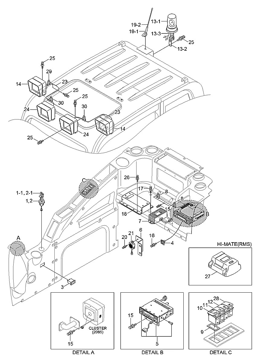 21Q4-30700 Escavadeira de esteiras Hyundai RB220LC-9S