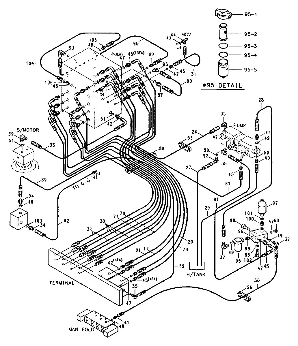 P392-180000 Escavadeira de rodas Hyundai R200W