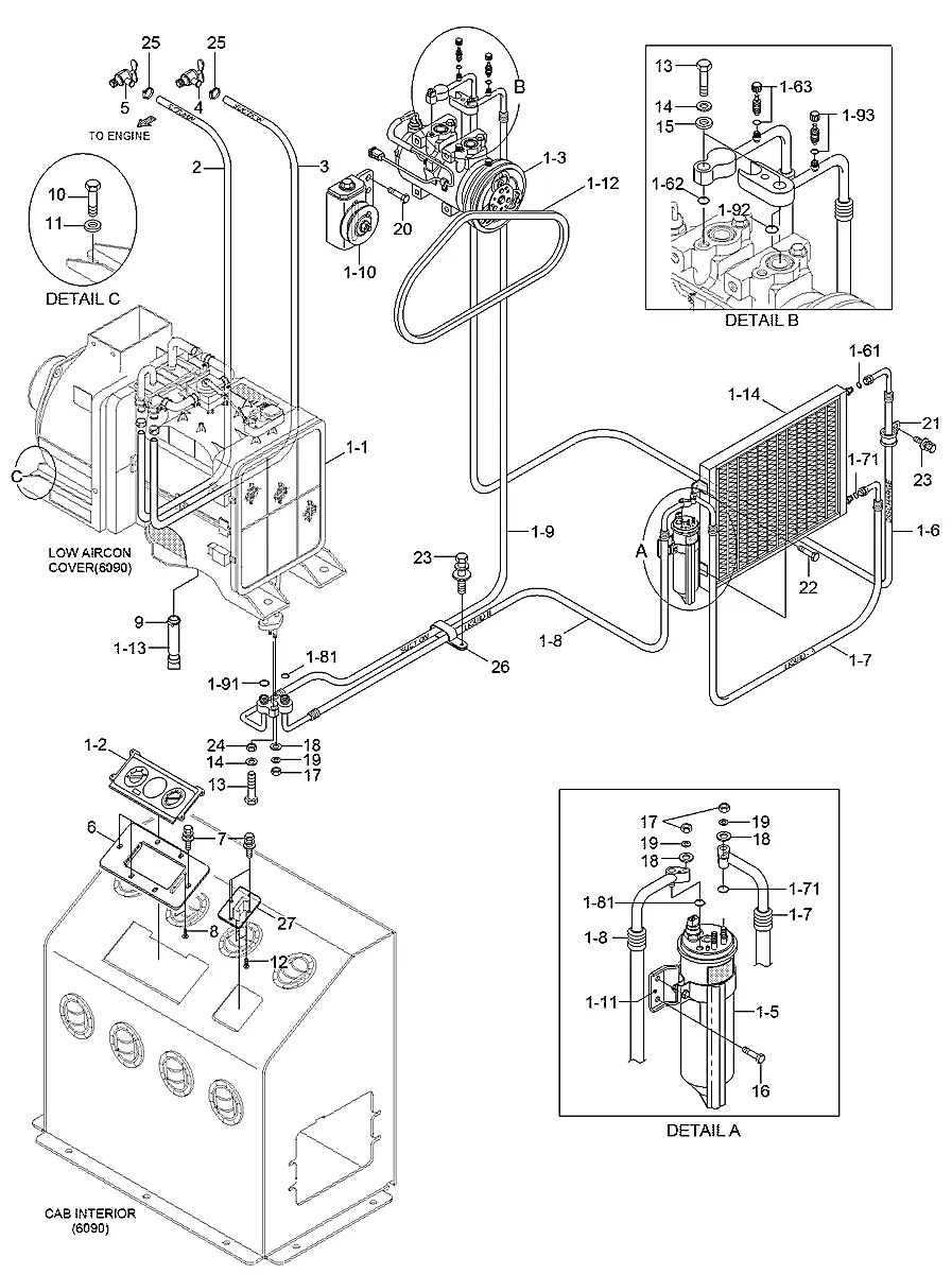 A304000401-4 Escavadeira de esteiras Hyundai RD220-7