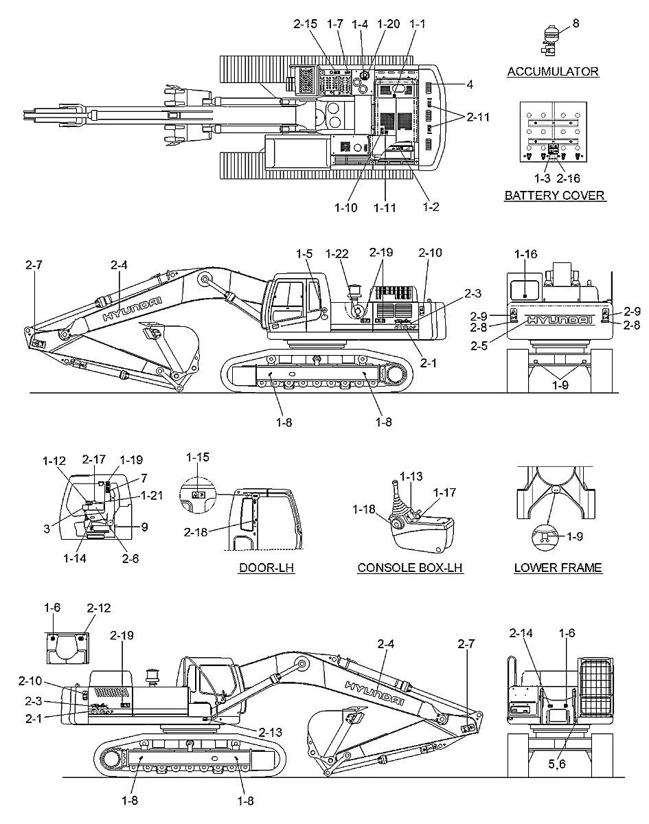 91N8-17140 Escavadeira de esteiras Hyundai R510LC-7