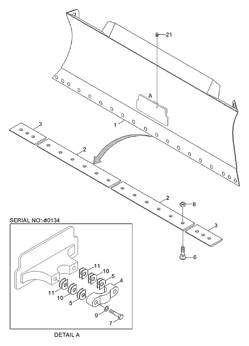 65D1-20890 Trator de esteira Hyundai H70-LGP