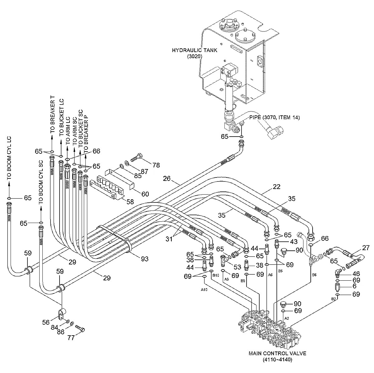31M8-10382 Escavadeira de esteiras Hyundai R55-7A