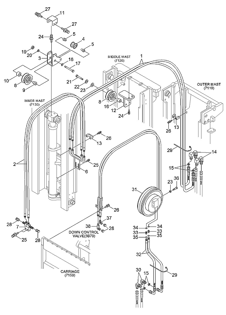 P930-064030 Empilhadeira Hyundai 60-70L-7A