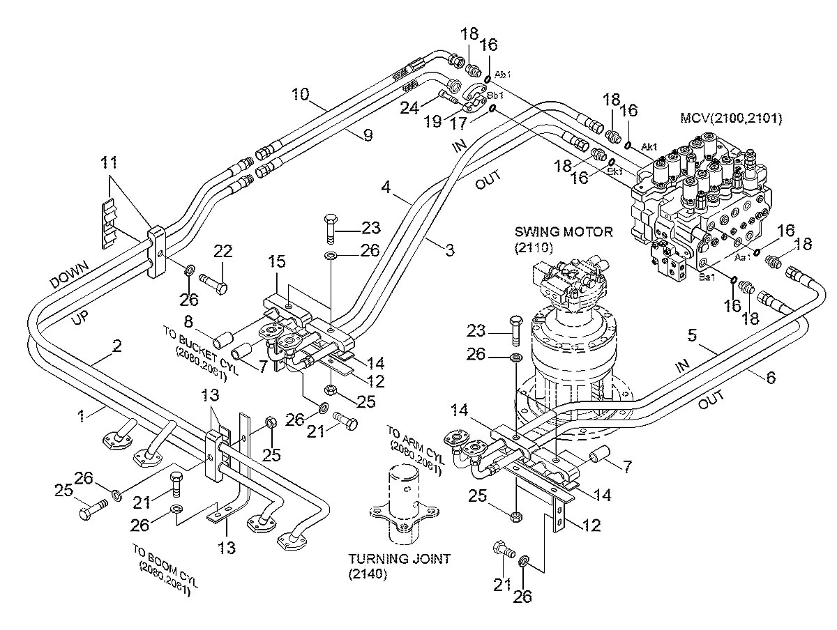 P620-127011 Escavadeira de rodas Hyundai R130W-3