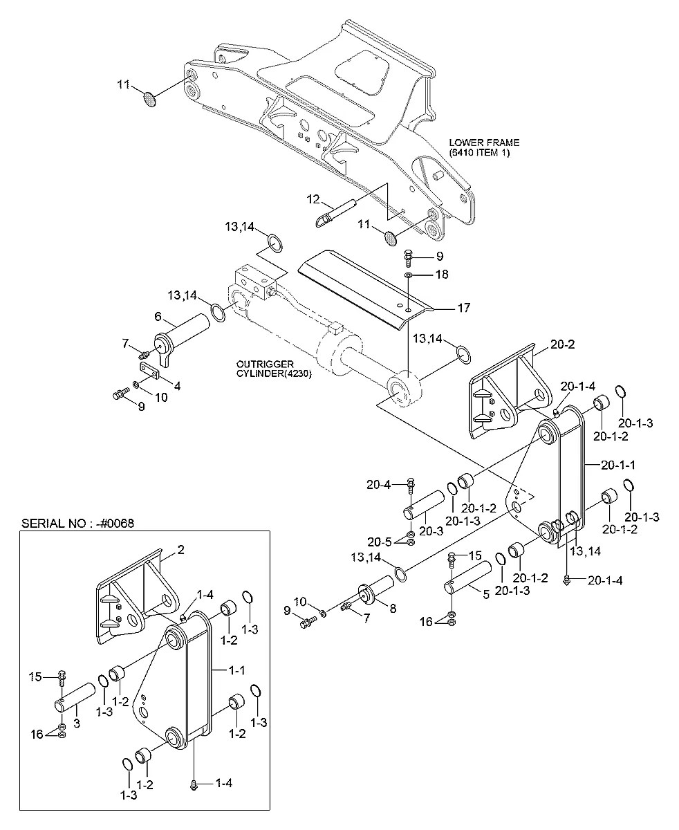 51N6-52200BG Escavadeira de rodas Hyundai R200W-7