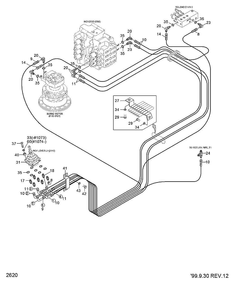 P850-042078 Equipamento florestal Hyundai R290RB-3