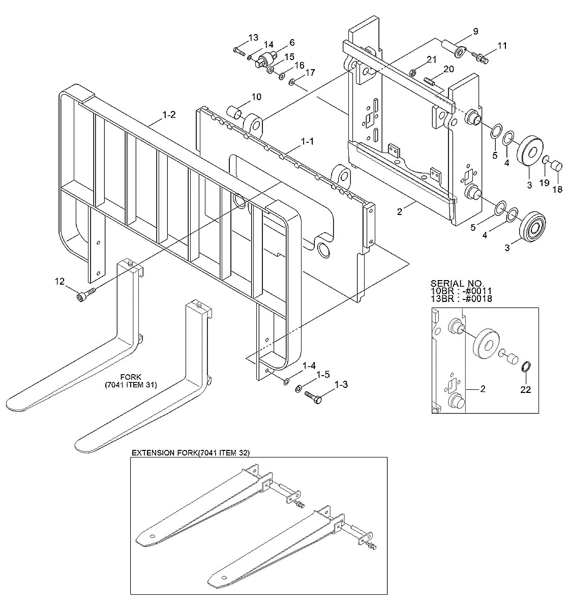 67FP-21020 Empilhadeira Hyundai 10BR-7 