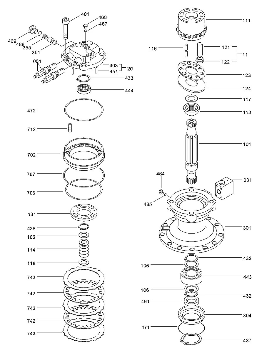 37S3C068N0011 Equipamento florestal Hyundai R290RB-3