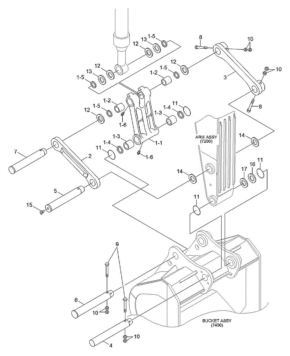 S391-100165A Escavadeira de esteiras Hyundai R520LC-9