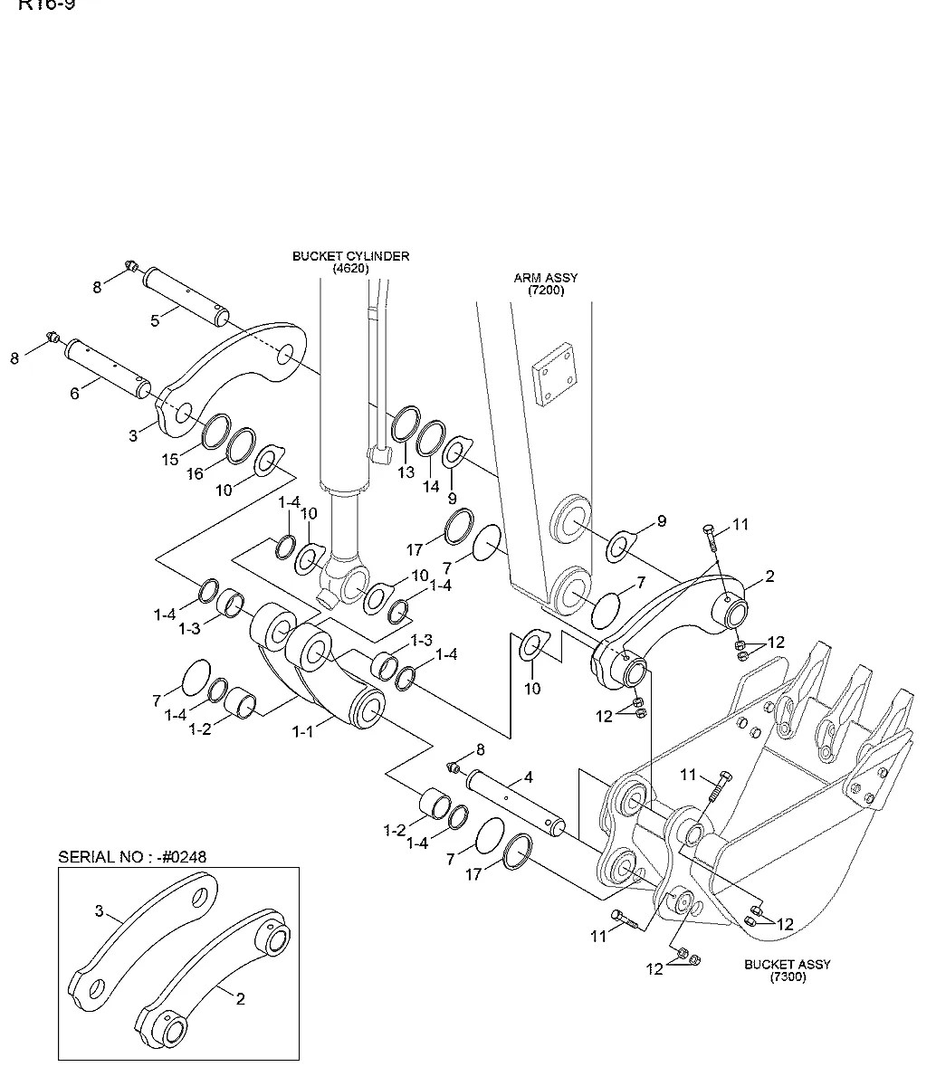 S993-030070 Escavadeira de esteiras Hyundai R16-9