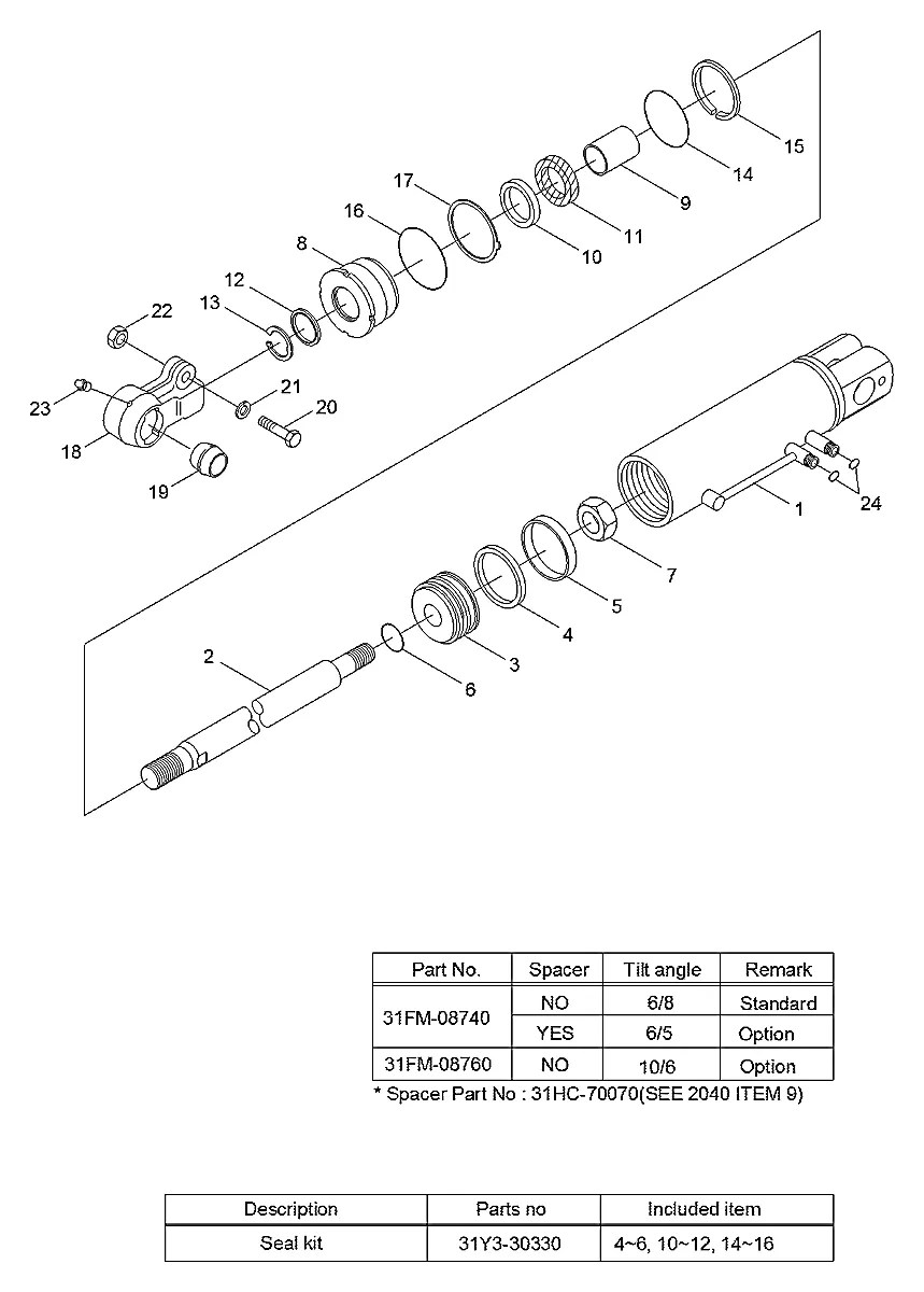 31FM-08750 Empilhadeira Hyundai 20-25-30-32BC-9