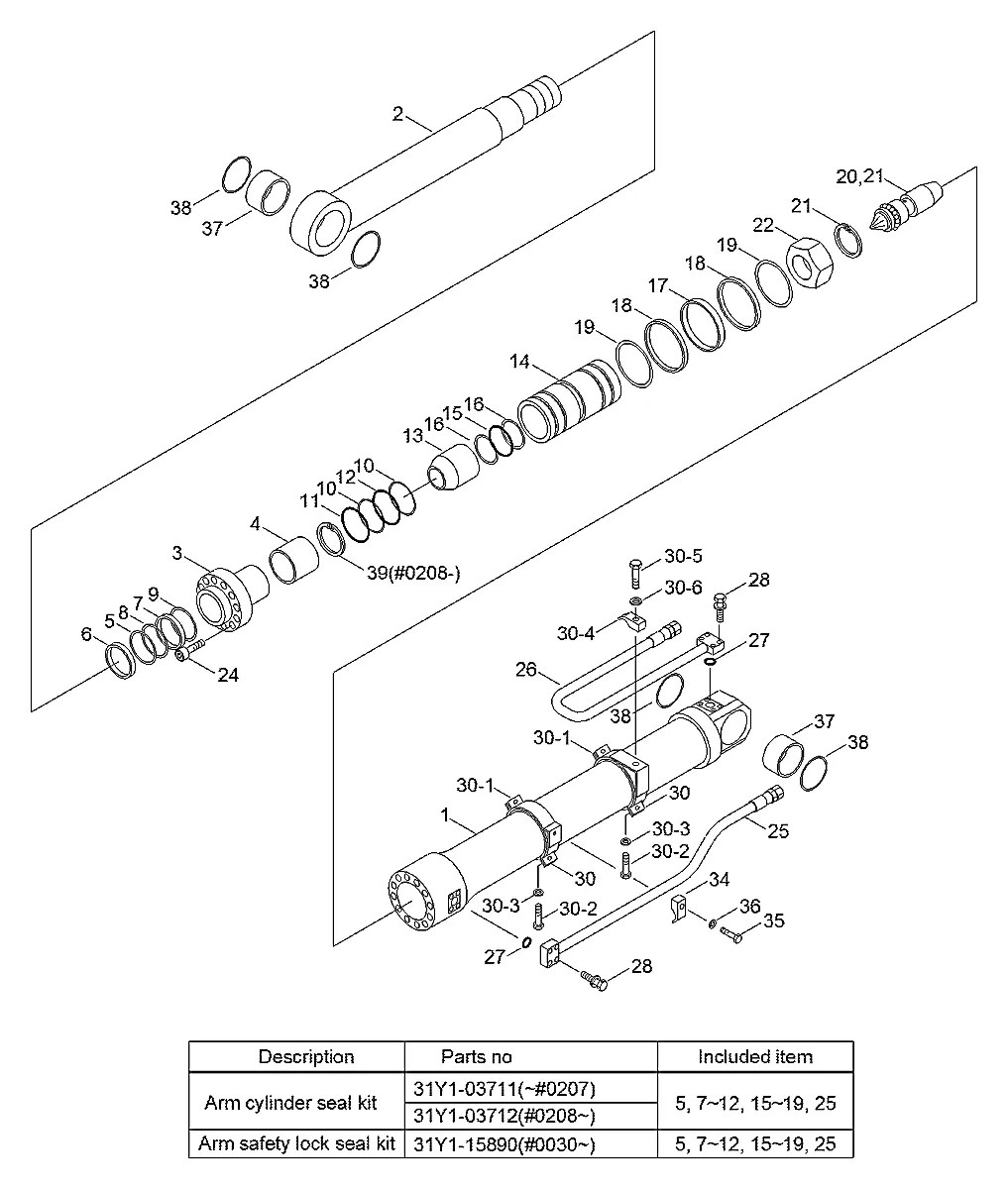 Y260-080000 Escavadeira de rodas Hyundai R130W-3