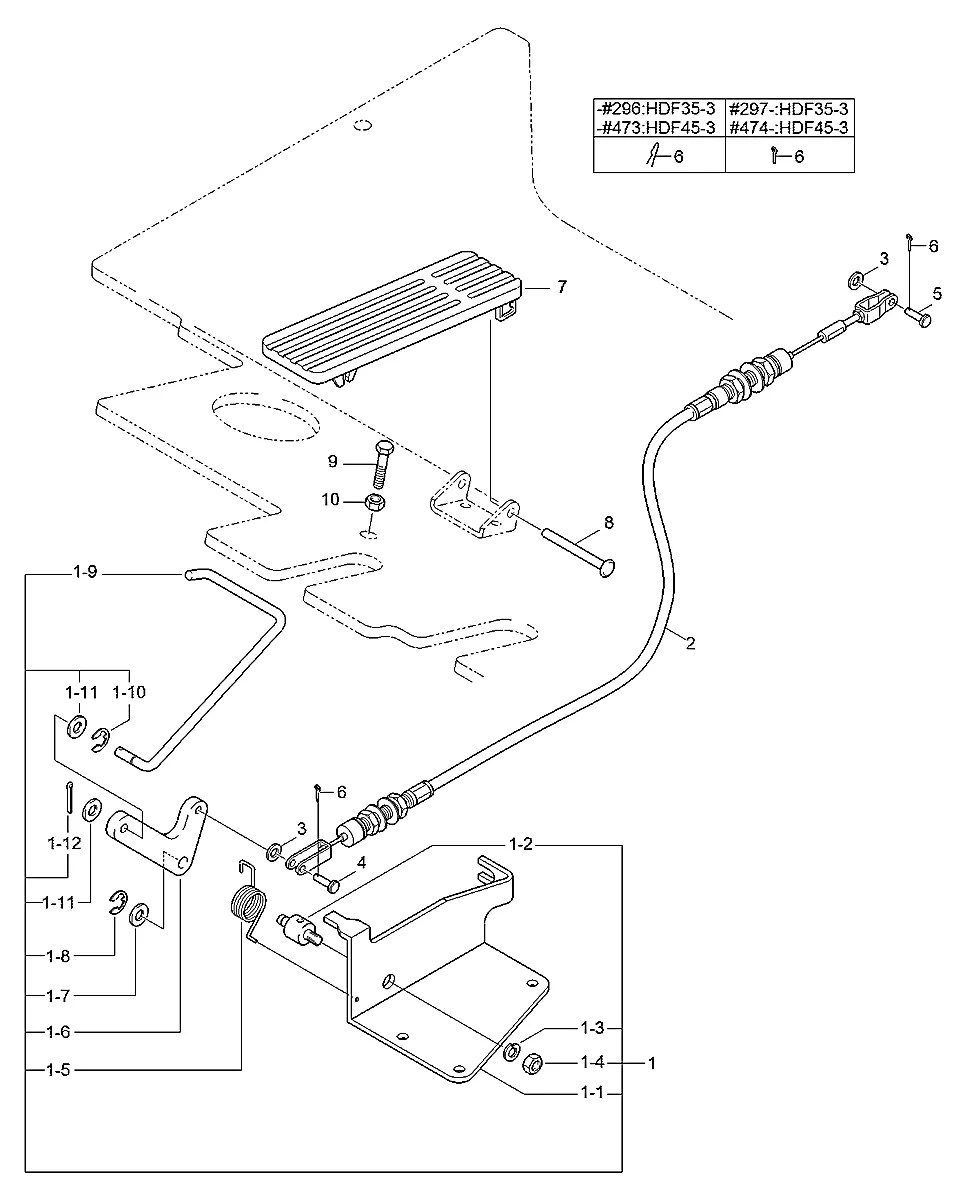 11FA-10040 Empilhadeira Hyundai HDF45-III
