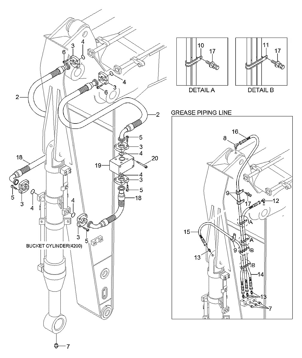 P703-207413 Escavadeira de esteiras Hyundai R450LC-7