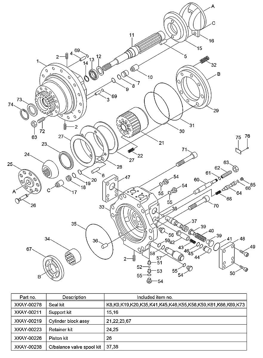 31N8-40050BG Escavadeira de esteiras Hyundai R290LC-7A