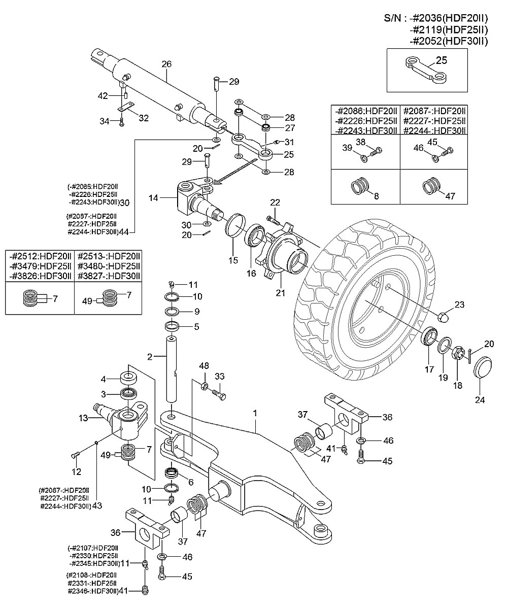 F12410010 Empilhadeira Hyundai HDF20-25-30-II