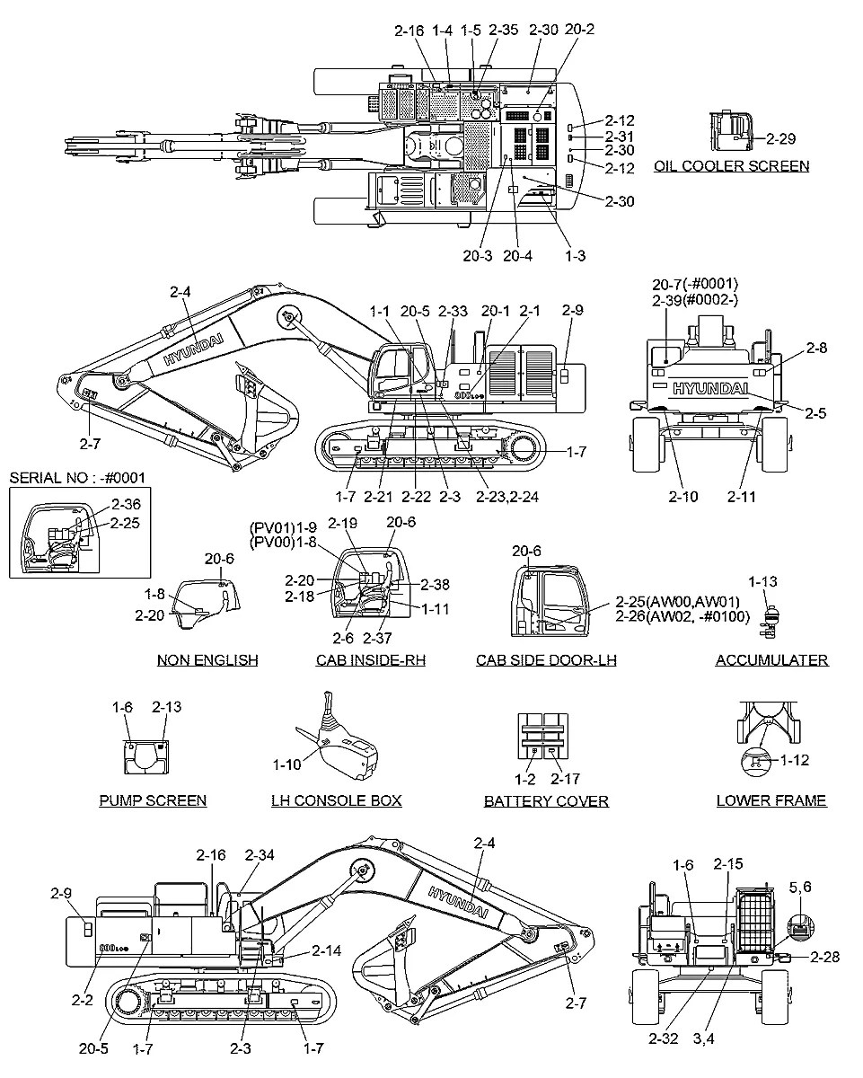 91QD-10030 Escavadeira de esteiras Hyundai R800LC-9