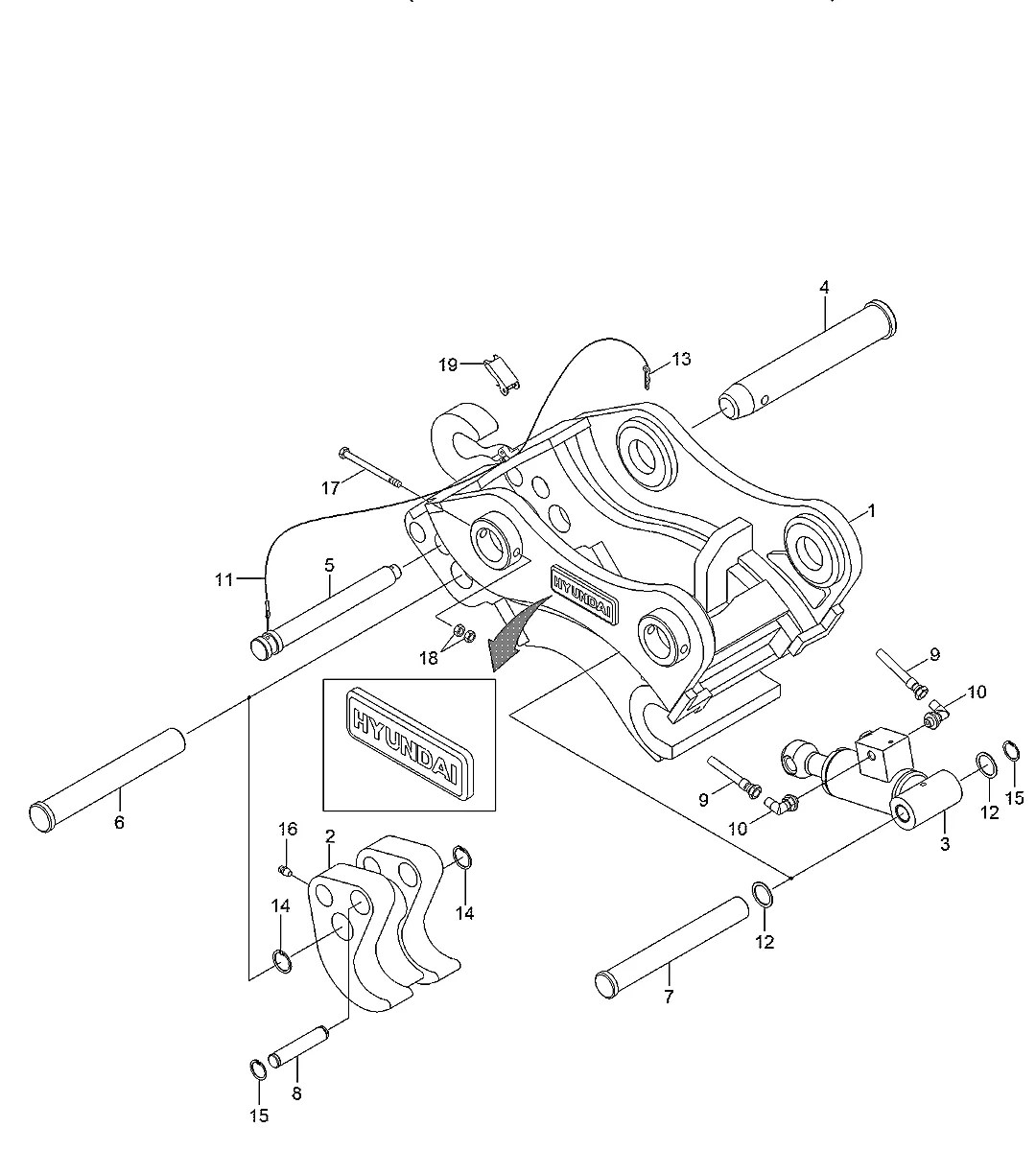 32Q6-95130G9 Escavadeira de esteiras Hyundai HX300 L