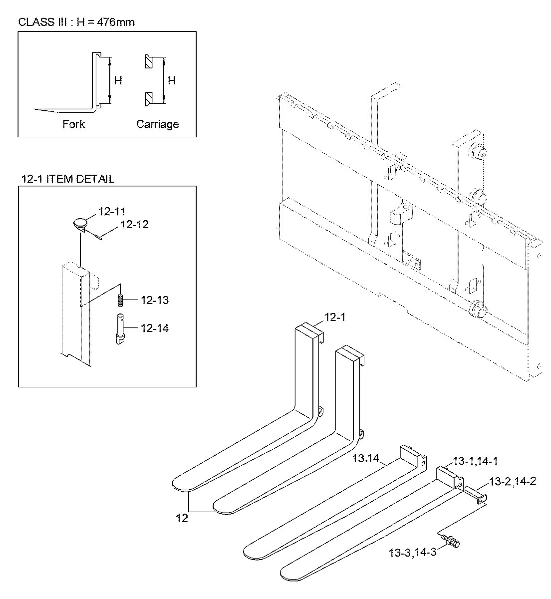 F13710070G Empilhadeira Hyundai 40-45-50B-9
